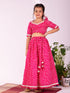 Girl's' Pink Lehenga Set